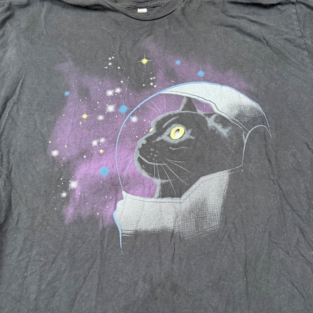 Black Cat Astronaut T-Shirt Men's 3XL - Picture 2 of 7